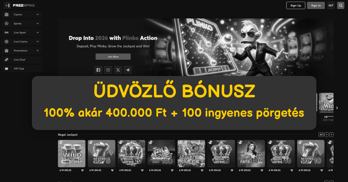 Freespinz Casino welcome bonus